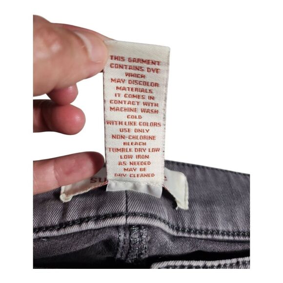 Sundance P10 Gray Skinny Jeans Side Lace/Embroidered Panel Casual Boho Festival - Picture 7 of 9